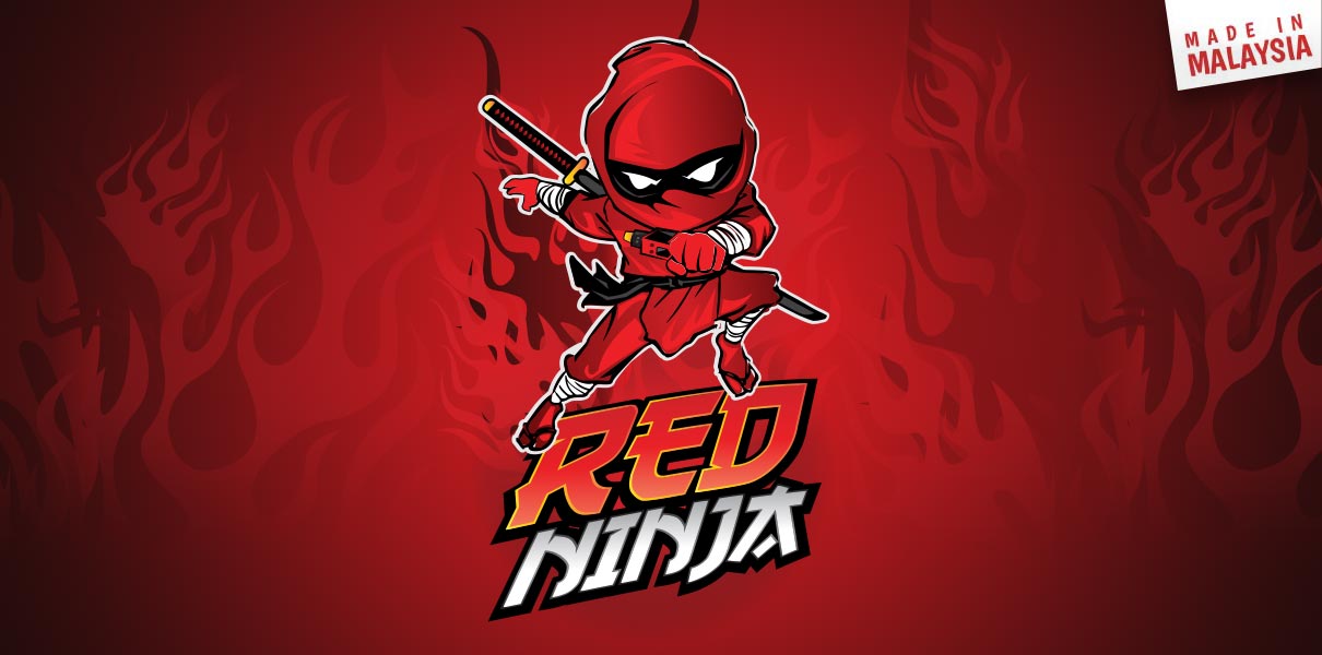 Red Ninja e-liquid Logo illustration
